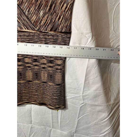 Magaschoni Brown Marbled Texture Silk Knit Blazer Jacket w Tank Neutral Career - Picture 9 of 12